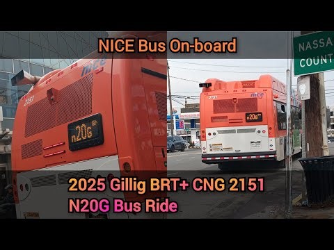 NICE Bus: 2025 Gillig BRT+ CNG 2151 N20G Bus Ride