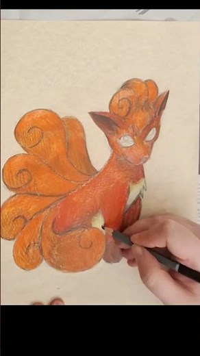 DRAWING EVERY SINGLE POKEMON - VULPIX #art #pokemon #pencils #gen1 #kanto #vulpix #fox #kitsune