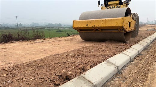 "The power of the roller. 💪"#RoadRoller #ConstructionLife #HeavyMachi... | Roller