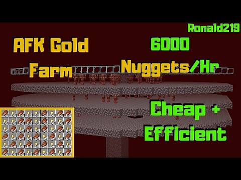 Super Cheap Super Fast: Gold Farm 1.14.4 - 1.15.2 (6000 Nuggets/hr) | Minecraft