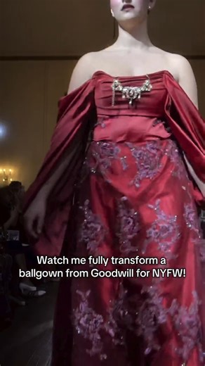 First ever Goodwill fashion show in the history of NYFW?! Yes! Check out one of the amazing upcycled pieces from @evan_hirsh and see how it made it's way from thrift to runway✨ #shopgoodwill #goodwill #upcycle #thrift #nyfw | ShopGoodwill.com