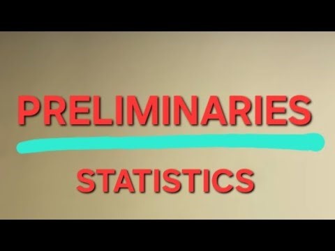 PPT Lecture : STATISTICS PRELIMINARIES