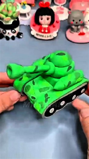 I Made a Mini Tank from Clay 😲 | Satisfying Craft #Shorts