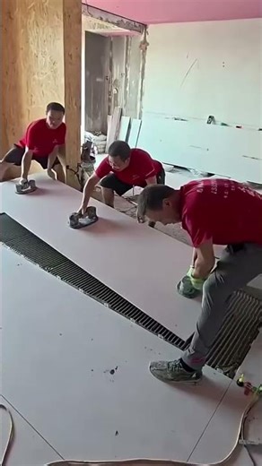 Installing long marble ceramic tiles on floors #shorts #ceramic #floor