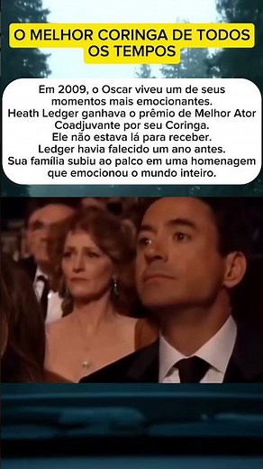 O dia em que o Oscar se curvou para a lenda de Heath Ledger. #curiosidades #misterio