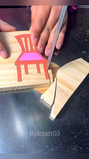 How to Cut a Wood Into a Chair Design | Wood Cutting Process 🔨🪑#shorts