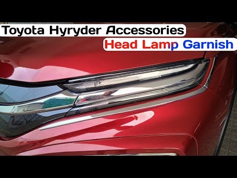 Hyryder Head Lamp Garnish 😯 !! Toyota Hyryder Chrome Accessories !! Hyryder G Variant Accessories❣️