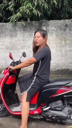 Nabel is bored riding a red motorbike #shotsvideo #nabeldanmama