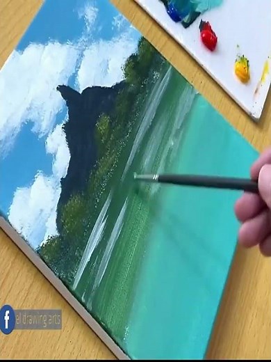 Turtle in the Sea Acrylic Painting | Step-by-Step Tutorial