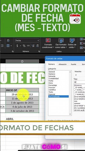 🟩Learn how to change the date format (MONTH)📲#superexcel #excel #virtualoffice #months #shorts