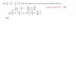MTH 60 (§2.3, v6) Solving a Linear Inequality with Fractions