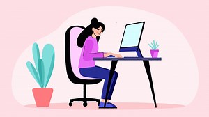 Girl Working On Computer Explainer Motion Stock Footage SBV-351897031 - Storyblocks