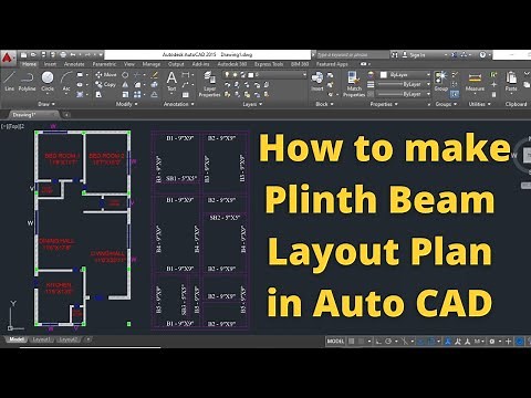 Plinth Beam layout plan in auto cad software | auto cad tutorials | civil engineering | beam layout