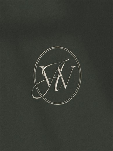 Elegant WA & WA Wedding Monogram Logo