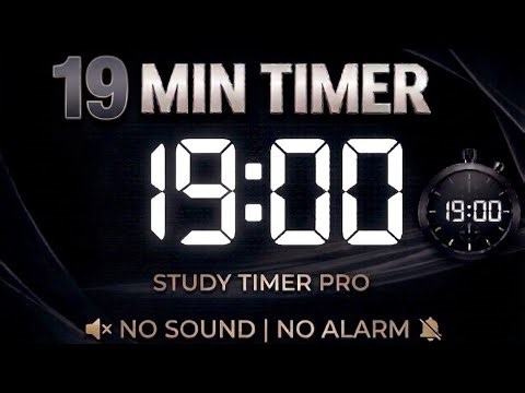 ​19 Minute Silent Timer | No Music, No Alarm | 19 Minute Countdown for Study & Deep Work