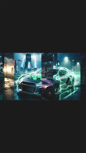 The Electric Storm Machine ⚡#cyberpunk #lightning #scifi #stormcity #conceptdesign