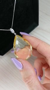 Handmade Faceted Amber Drop Pendant: Boho Necklace - Etsy
