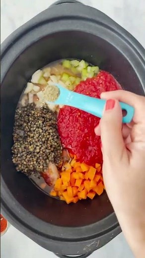 Slow Cooker Sausage & Lentil Casserole