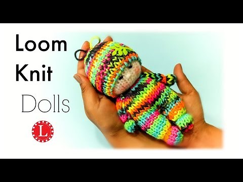Loom Knitting Tiny Dolls Toys (Round Loom) | Telar Redondo| Tricotin |Strickring| نول | 圆针织