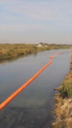 With help from the @TXMilitary, we are fortifying every mile at the Texas border. These water borne barriers are just another way we are preventing illegal entries in between the ports of entries. | US Border Patrol