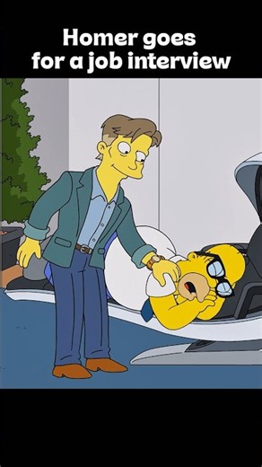 Homer goes for a job interview #simpsons
