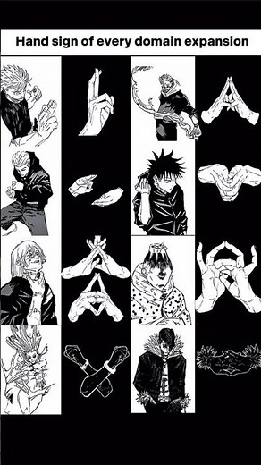 Hand sign of every domain expansion