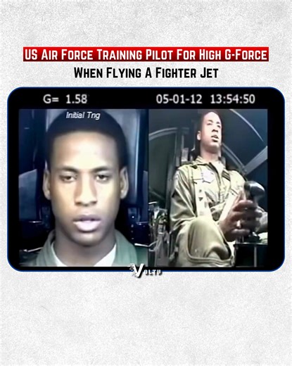 This is what extreme acceleration does to the human body. 😳 Before fighter pilots ever take off, they face one of the most intense simulations in aviation: the centrifuge. This machine spins them at incredible speeds, recreating the G-forces they’ll experience in actual combat. At 7 Gs, a pilot can feel over seven times their body weight, blood drains from the brain, and vision begins to fade. Training in the centrifuge isn’t just about endurance—it’s about survival. Pilots practice Anti-G Stra