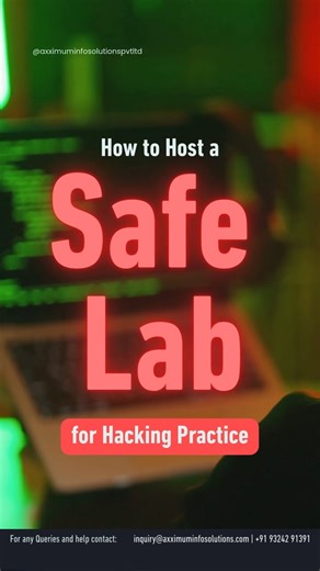 Axximum Infosolutions Pvt Ltd on Instagram: "Want to learn hacking legally? 🔐💻 This is how you can create your own safe hacking lab and practice without fear 🚀 Perfect for: ✔ Ethical Hacking ✔ Bug Bounty ✔ Cyber Security Beginners Comment what topic you want next 👇 Follow Axximum Infosolutions PVT LTD #EthicalHacking #CyberSecurity #HackingLab #BugBounty #KaliLinux #LearnHacking #CyberAwareness #InfoSec #AxximumInfosolutions #HackingPractice #EthicalHacker #CyberSkills #TechEducation #LinuxC