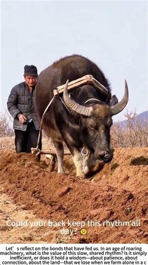 The Original Partnership: Plowing a Paddy with an Ox 💧🐂