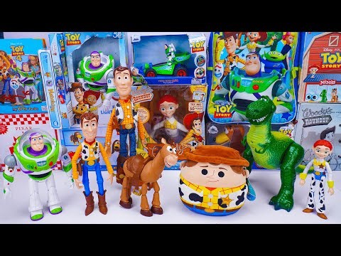 Unboxing Disney Pixar Toy Story toy collection ASMR | Woody & Bullseye, Buzz Lightyear & Rex, Jessie
