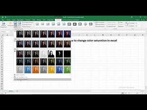 How to change color saturation in excel