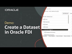 Create Datasets from a Local Subject Area and File in Oracle FDI: Demo