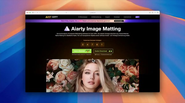 AIArty Image Matting KI Hintergrund entfernen (kurze Zeit kostenlos)