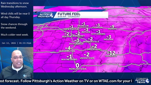 Rain, snow, and bitter cold: big changes in Pittsburgh over the next 24 hours. | WTAE-TV Pittsburgh