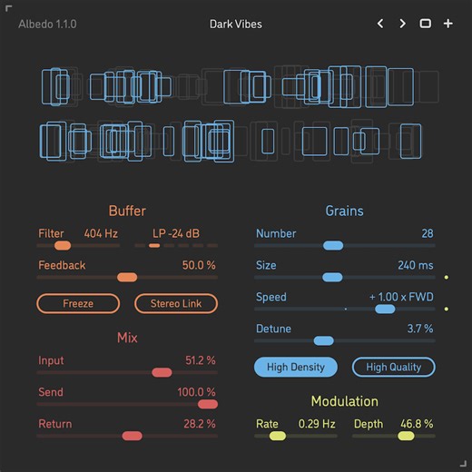 Albedo by Sinevibes - Granular Cloud Reverb Plugin VST3 Audio Unit AAX
