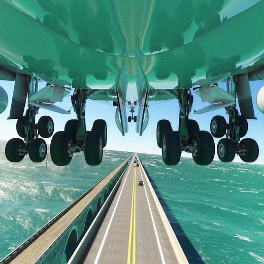 Emergency Plane Landing Boeing 747 #shorts