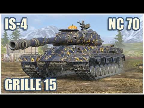 IS-4, NC 70 Błyskawica & Grille 15 • WoT Blitz Gameplay