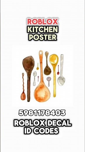 Kitchen roblox decal id codes 4 u!💕 #bloxburg #berryavenuecodes #roblox #robloxidcodes #idcodes