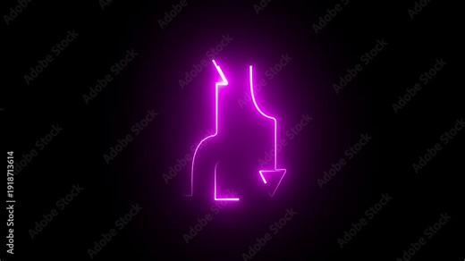 Two way traffic animation symbol icon