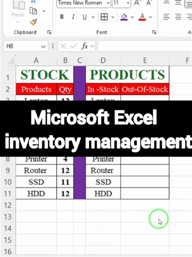inventory management in Microsoft Excel #excel #excelbangla #exceltips #exceltutorial #follower #tranding #ajimacademy #foryou #tiktokbangladesh🇧🇩