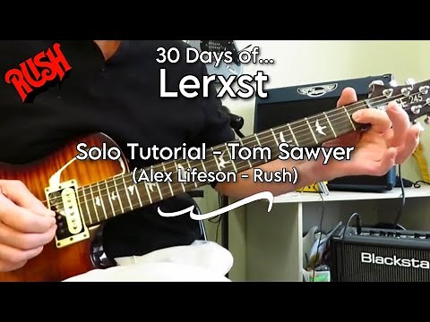 How to Play the Solo - TOM SAWYER - Rush. Guitar Lesson / Tutorial.