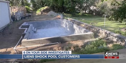 Omaha pool customer shocked after subcontractor files lien on unfinished pool