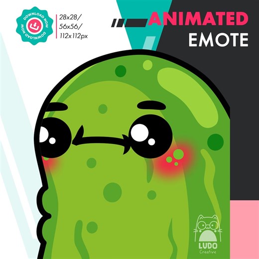 Animated Pickle Side Eye Emote, Kawaii Food Gamer Emoji GIF for Twitch Streamers - Etsy Australia