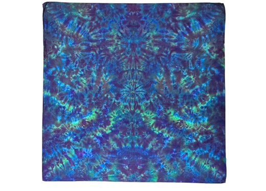 Blue Green Tie Dye Bandana: Psychedelic Cotton Head Wrap - Etsy