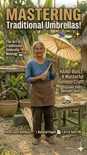 From Bamboo to Beautiful Umbrella | Rural Craftsmanship