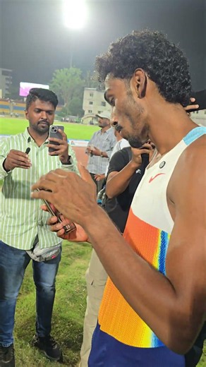 “Mom, you’re happy? 🥹Not many would have imagined an Indian going sub-45 in the 400m.Vishal did it.