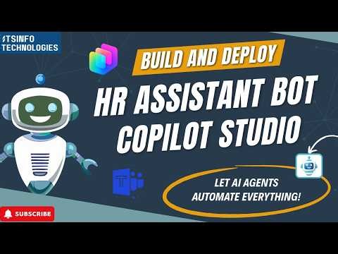 Build & Deploy a Smart HR Assistant Bot Using Copilot Studio | Publish Copilot Agent Microsoft Teams
