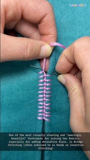 Amazingly beautiful technique of joining two fabrics together by stitching