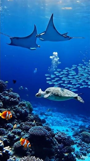 Journey Into the Oceans Depth 🌊🎥 | Cinematic Marine Life with Jellyfish and Octopus. #oceanlife #sea