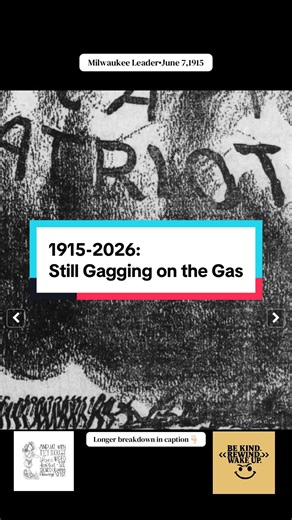 This little cartoon from 1915 explains everything. I question capitalism, and suddenly I’m a communist, a socialist, a threat to the flag, the troops, their grandpa’s beliefs, and the very fabric of reality. They don’t hear the words. They hear betrayal. That’s what happens when a system spends generations teaching people that struggle is noble, suffering is patriotic, and asking questions makes you the enemy. It’s not a debate. It’s a reflex. And the gas is still in the air. Disclaimer: This is